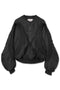 CIRCLE RIBBED NYLON MA-1 -BLACK-